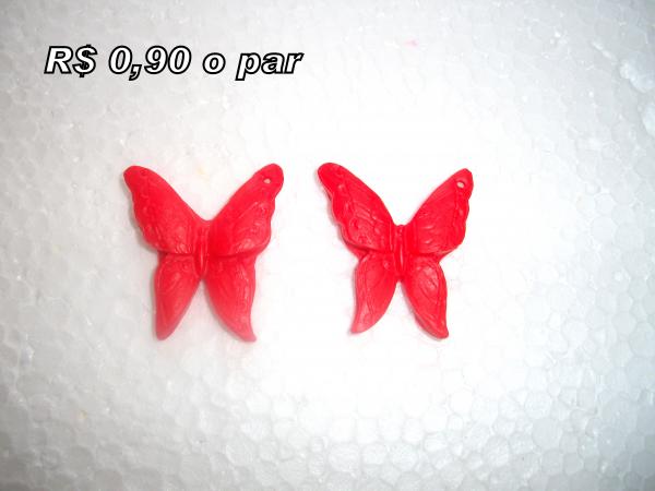 BIS93-Pingente borboleta VERMELHO