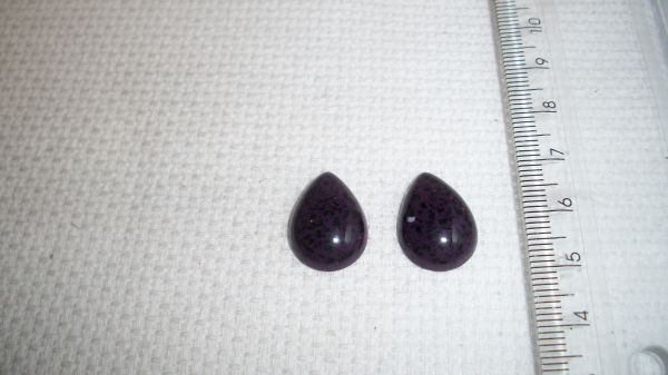 CHATON GOTA PRETO MESCLADO C/ROXO-O PAR