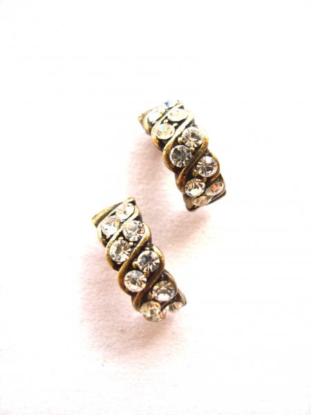 BR19-Brinco em Ouro Velho com strass cristal
