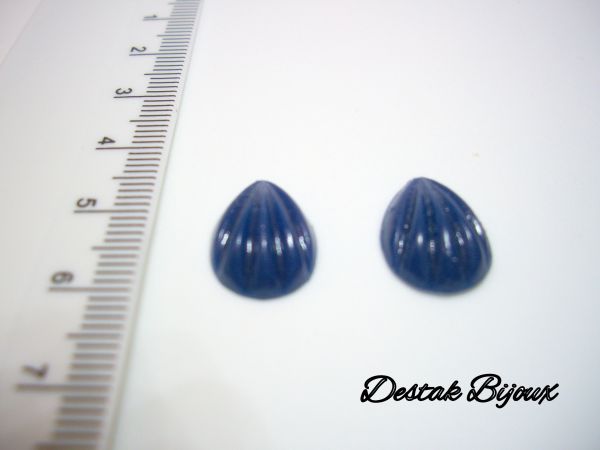 CHATOM RESINA TRABALHADO AZUL MARINHO-O PAR