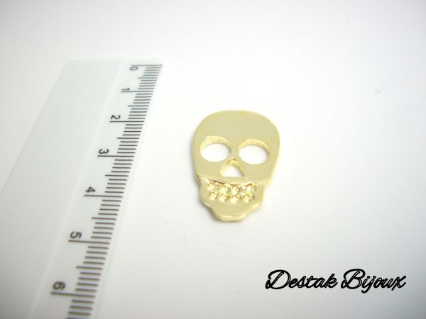 EN05-ENTREMEIO DOURADO CAVEIRA P/ PULSEIRA-UNIDADE