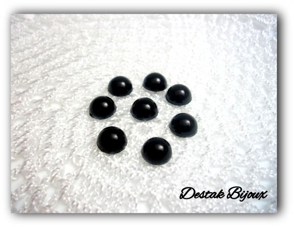 CHATOM MEIA PÉROLA PRETO 10MM-8 UNIDADES