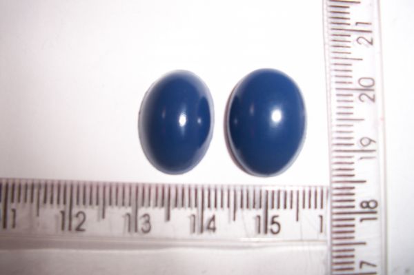 CHATON OVAL AZUL MARINHO-O PAR