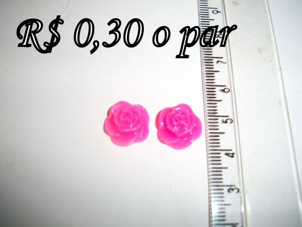 BIS88-FLOR P/ COLAGEM-ROSA BRILHANTE- O PAR