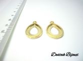 PIN32-PINGENTE GOTA DOURADO-O PAR
