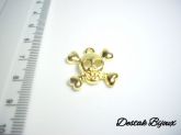 PIN37-PINGENTE CAVEIRA DOURADO-UNIDADE