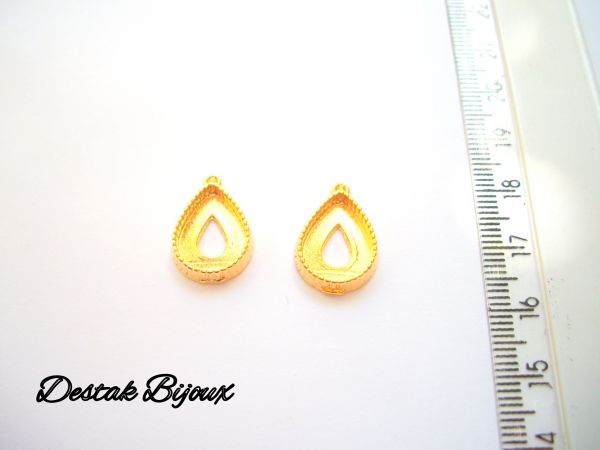 PIN12-PINGENTE P/ BRINCO DOURADO GOTA- O PAR